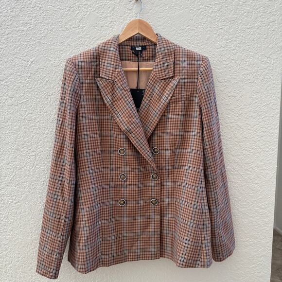 NEW PAIGE $598 Londyn Blazer + Avedon Trouser Bronze Dust Set - Picture 7 of 12